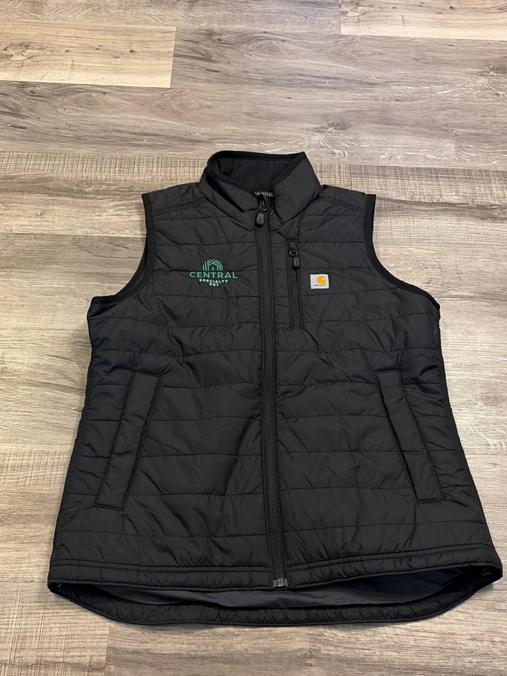 Carhartt Black rain defender puffer vest